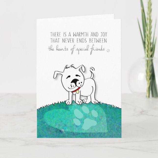 Sympathy Card för Vet & Business Hund - Warmth & J Kort (Framsida)