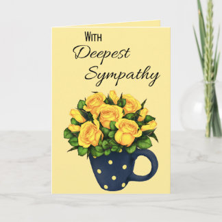 Sympathy Card Gul ros Helgkort