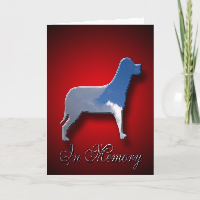 Sympathy Card in Memory i Hund Kort (Framsida)