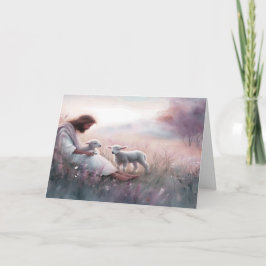 Sympathy Card Lord Jesus och lamm Kort