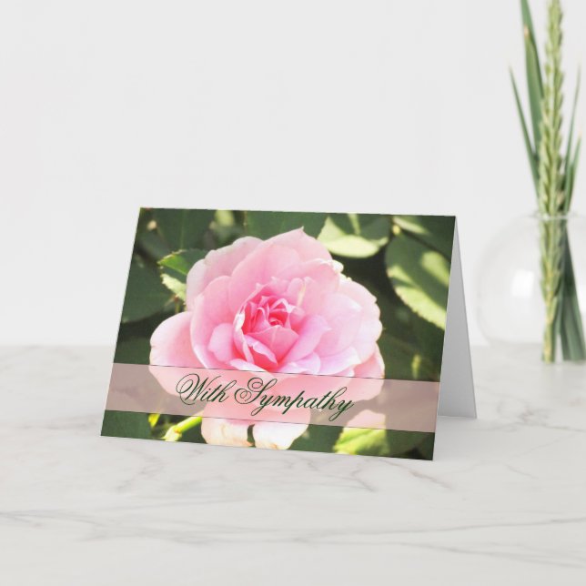 Sympathy Card Rosa ros Kort (Framsida)