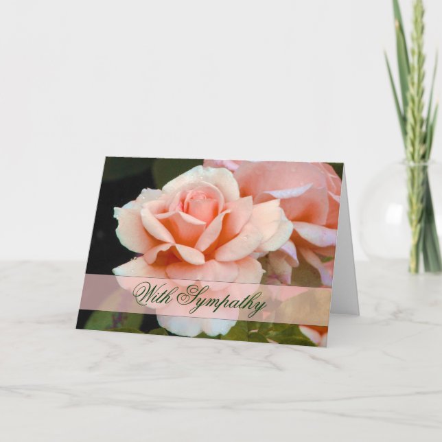 Sympathy Card Rosa ros Kort (Framsida)
