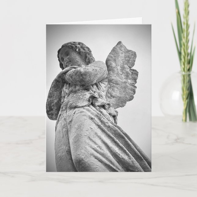 Sympathy Card Stone Angel himmelcitattorad Kort (Framsida)