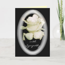 Sympathy Card Vit ros Kort