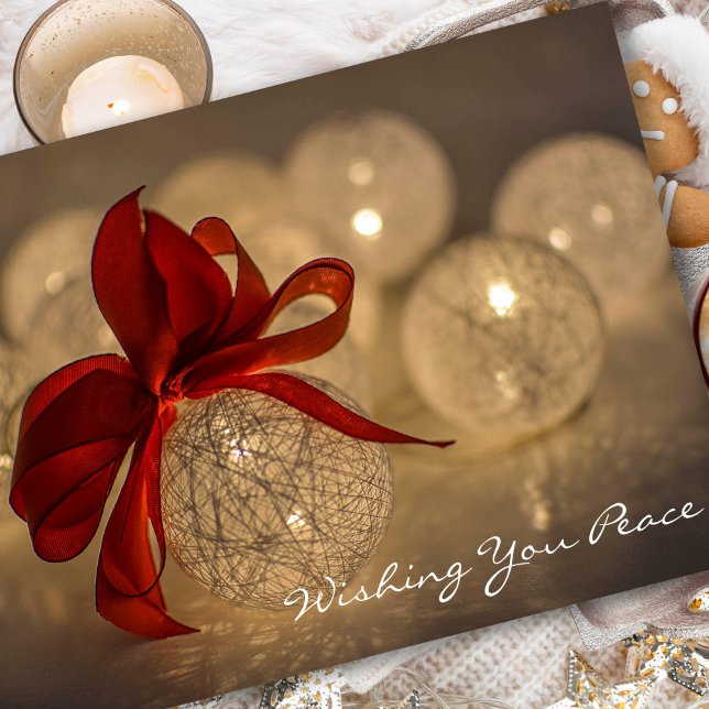 Sympathy Cards jul | Önskar fred Helgkort (Wishing You Peace, Thinking of You Christmas Sympathy Card)