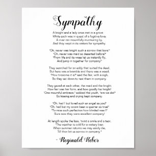 Sympathy Dikt by Reginald Heber Poster