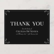 Sympathy Elegant Simple Black Funeral Tack