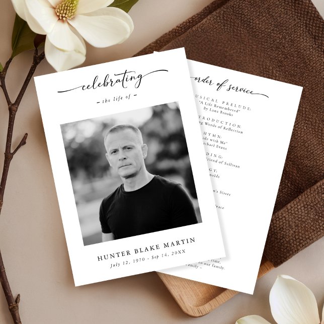 Sympathy Funeral Memorial Service Obituary Photo Program (Skapare uppladdad)