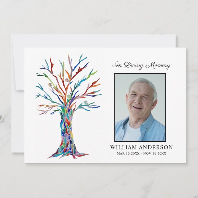 Sympathy Funeral Memorial Tack Photo (Framsida)