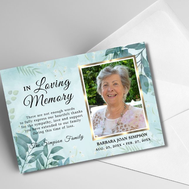 Sympathy Funeral Memory Greenery TACK Photo (Skapare uppladdad)