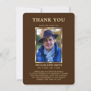 Sympathy Funeral Memory TACK Photo Brown Kort
