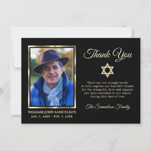 Sympathy Funeral Memory TACK Star David Photo Kort
