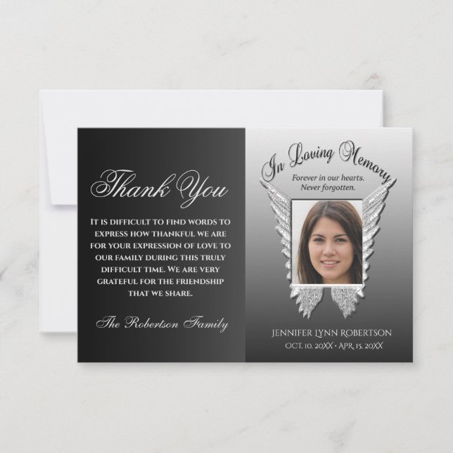 Sympathy Funeral Photo Tack (Framsida)