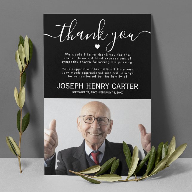 Sympathy Funeral Photo Tack Kort (Skapare uppladdad)