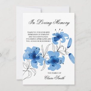Sympathy Funeral TACK Lily Blommigt PHOTO