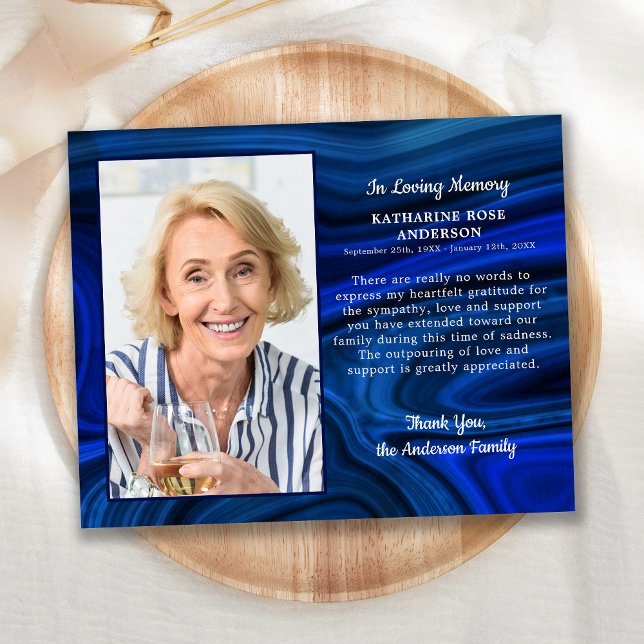 Sympathy Funeral Tack Photo Blue Marble (Skapare uppladdad)