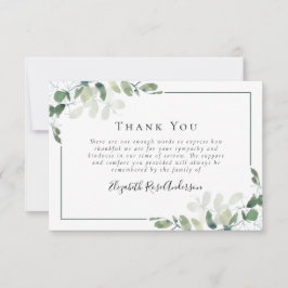 Sympathy Greenery Eucalyptus Funeral Tack Kort