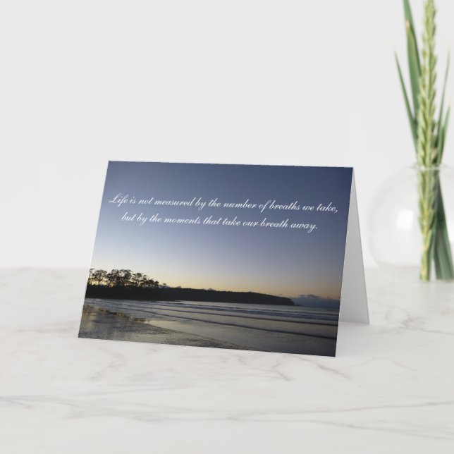 Sympathy Greeting Card - Flytta Quote Kort (Framsida)