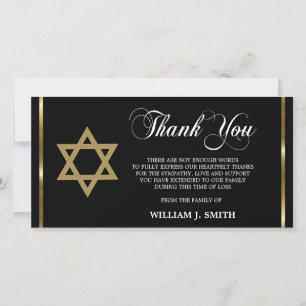 Sympathy Jewish Star of David TACK FOTO Kort