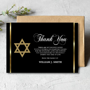Sympathy Jewish Star of David TACK FOTO Kort