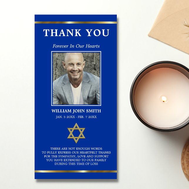 Sympathy Jewish Star of David TACK | Foto Kort (Skapare uppladdad)