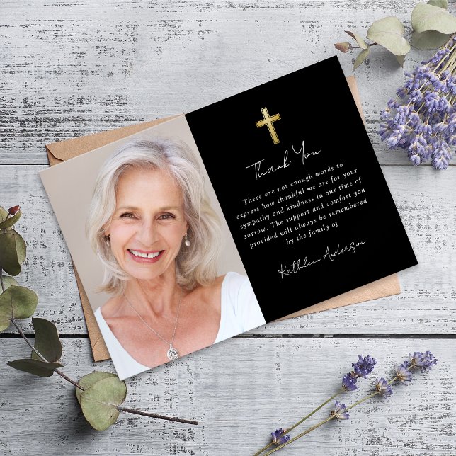 Sympathy Kor Photo Funeral Tack Kort (Skapare uppladdad)