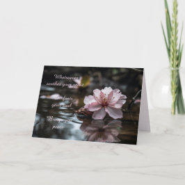 SYMPATHY-KORT FÖR CHERRY BLOMMAR TACK KORT