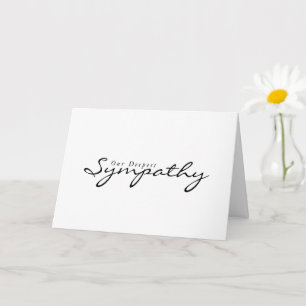 Sympathy-kort för enkel Elegant-skript Kort