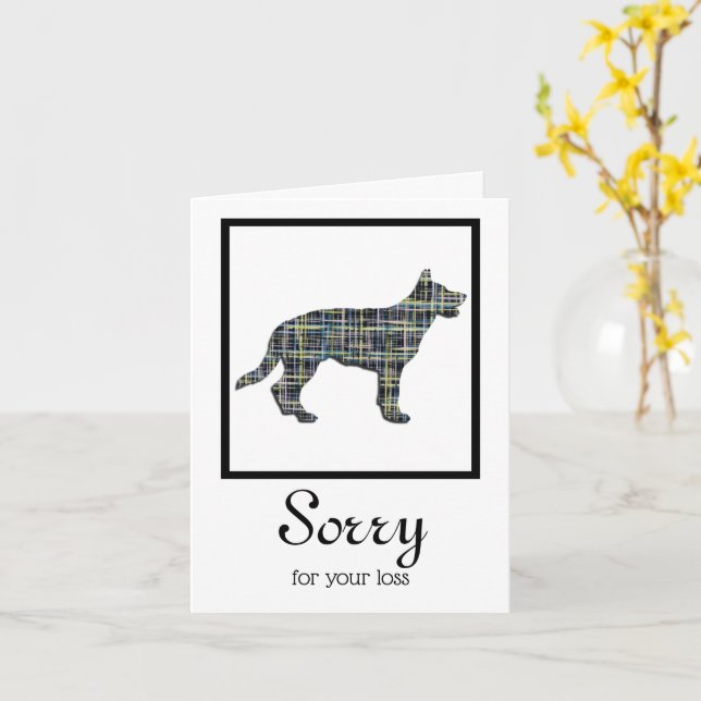 Sympathy-kort för Hund Pet Kort (Gul blomma)