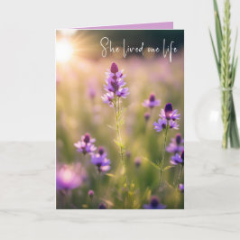 Sympathy Lila Wildblommor Kort