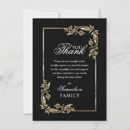 Sympathy Memorial Black Guld PHOTO Tack
