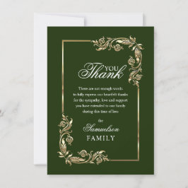Sympathy Memorial Grönt Guld PHOTO Tack