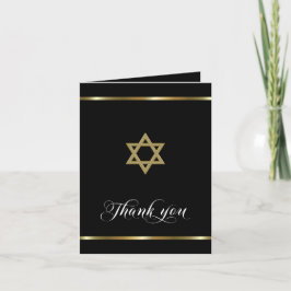 Sympathy Memorial Religiösa Jewish Black Guld Tack Kort