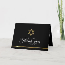 Sympathy Memorial Religiösa Jewish Black Guld Tack Kort