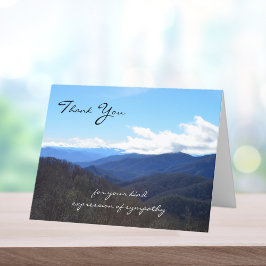 Sympathy Memorial Tackkort Card - berg