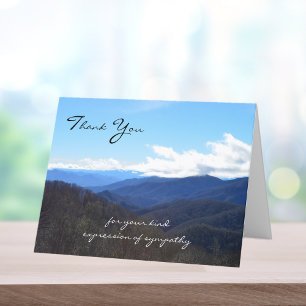 Sympathy Memorial Tackkort Card - berg