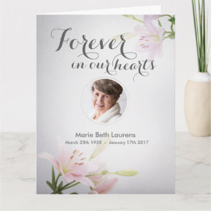 Sympathy Memorial Tackkort Card med Photo