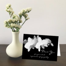 Sympathy Memorial Tackkort Card - Orchids