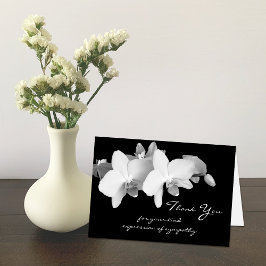 Sympathy Memorial Tackkort Card - Orchids