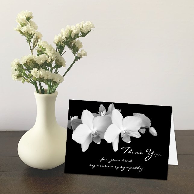 Sympathy Memorial Tackkort Card - Orchids (Skapare uppladdad)