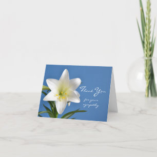 Sympathy Memorial Tackkort Card, Påsk Lily