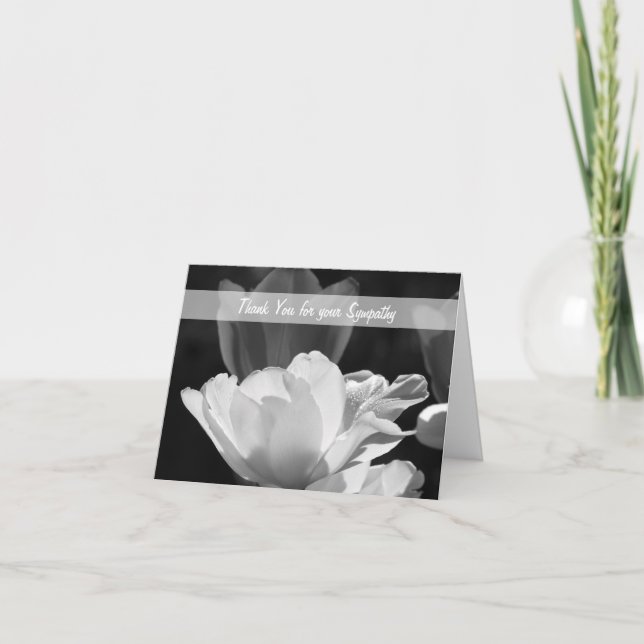Sympathy Memorial Tackkort Card - Tulips (Framsida)
