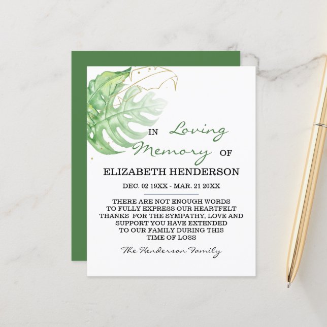 Sympathy Memory /Tack. (Fram/Back In Situ)