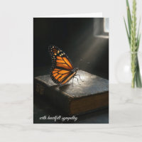 Sympathy Monarch Butterfly på en Heliga Bible