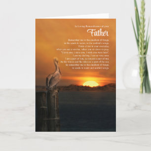 Sympathy Ocean Card för far Anpassningsbar Memoria Kort