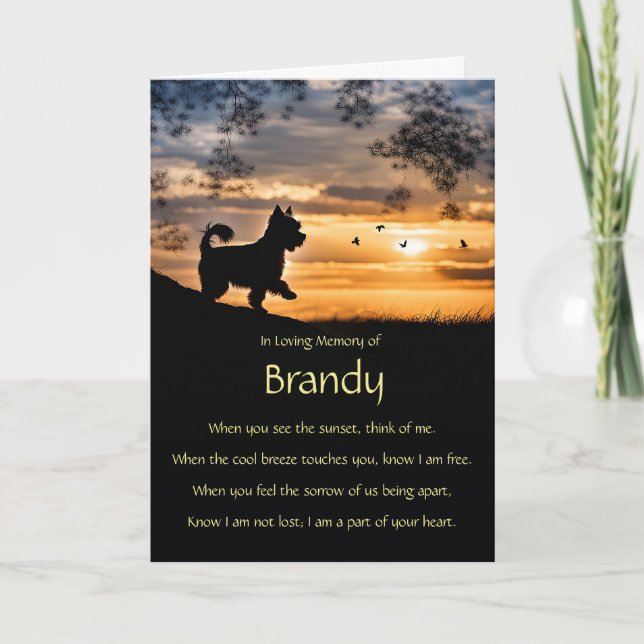 Sympathy Pet Yorkshire Terrier eget namn Kort (Framsida)