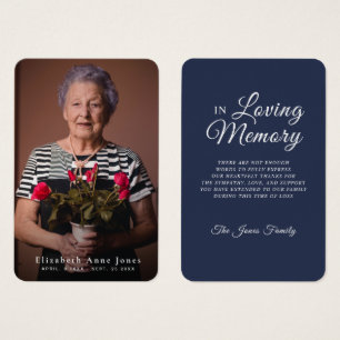Sympathy Photo Card Visitkort