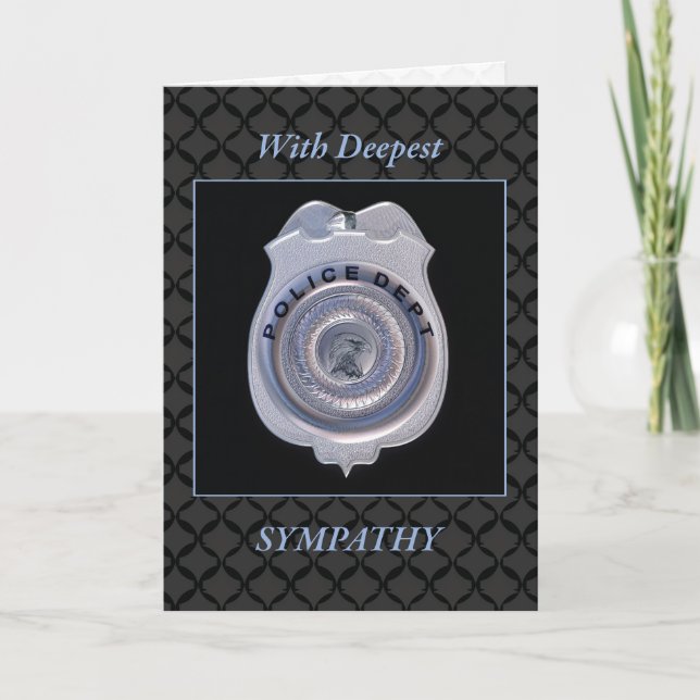 Sympathy Police Badge Tillsatta lagar Kort (Framsida)