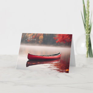 Sympathy Red Canoe på hösten Sjö Kort