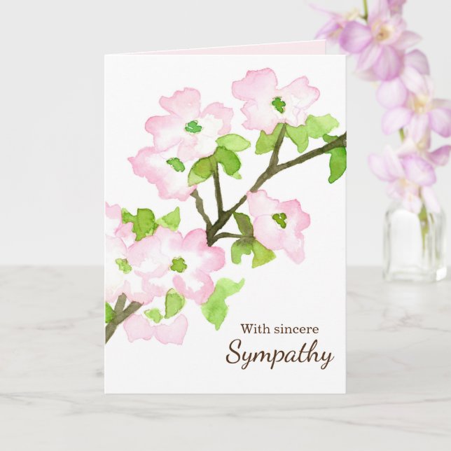 Sympathy Religiösa Bible Verse Dogwood Flowers Kort (Orkide)